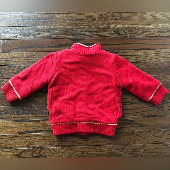 *NWT* Yellow Apple 6-12M Unisex Red/White Reversible Sweater - Fleece/Knit - Picture 6 of 10